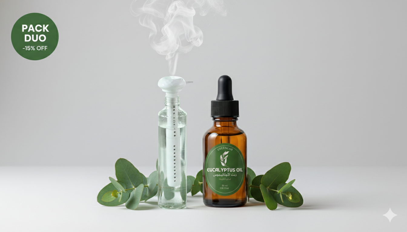 موزّع التبخير + (Eucalyptus) % باك زيت أوكاليبتوس الطبيعي 100